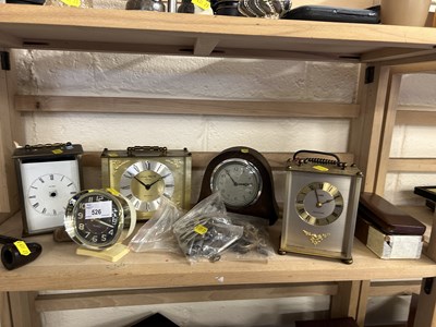 Lot 526 - Mixed Lot: Various bedside clocks and clock...