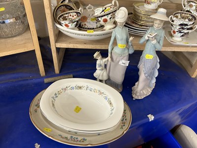 Lot 586 - Two Lladro figurines of ladies together with...