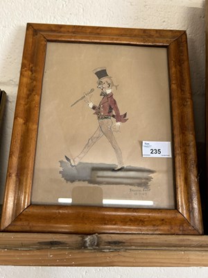 Lot 235 - A caricature watercolour signed Francis Fecit,...