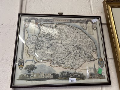 Lot 253 - Reproduction map of Norfolk