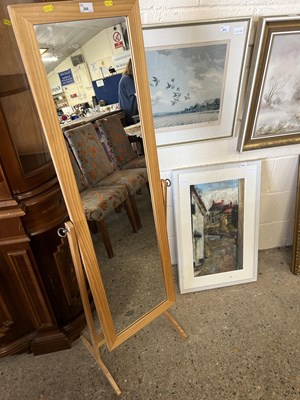 Lot 269 - Modern pine framed cheval mirror