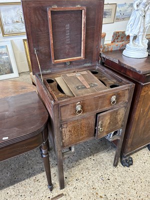 Lot 314 - Georgian mahogany combination wash stand and...