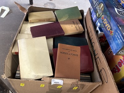 Lot 625 - Box of books, hardbacks including Observers...