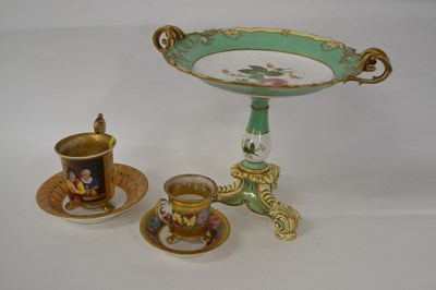 Lot 280 - Continental porcelain Empire style cup and...