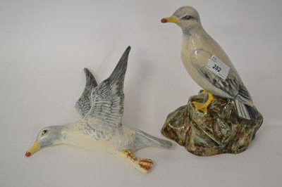 Lot 282 - A Radford model of a seagull on rocky mount...