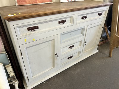 Lot 703 - A distressed look painted sideboard