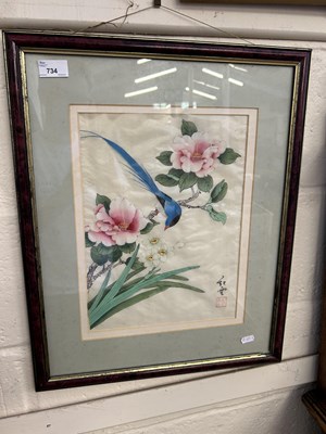 Lot 734 - An Oriental print depicting flowers