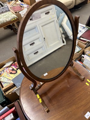 Lot 754 - An oval dressing table mirror