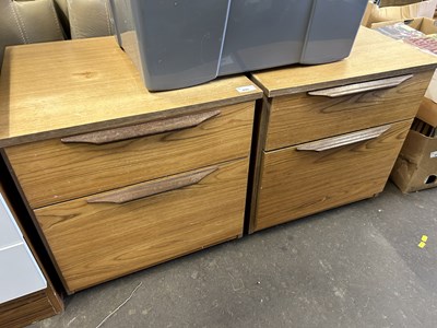 Lot 800 - Pair of mid 20th Century bedside cabinets