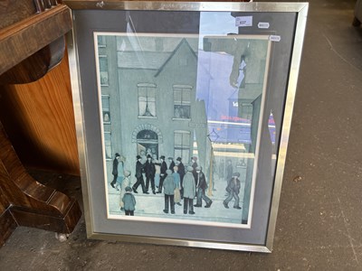 Lot 837 - Framed print after L S Lowry with publishers...