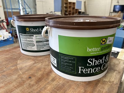 Lot 1015 - Two tubs of shed and fence paint