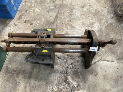 Lot 1056 - A large heavy duty bench vice