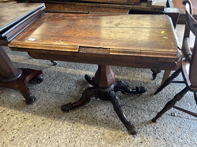 Lot 330 - Victorian rosewood card table for restoration