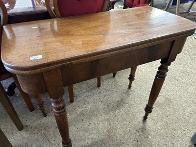 Lot 383 - Victorian mahogany tea table on turned legs