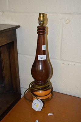 Lot 302 - Turned wooden table lamp