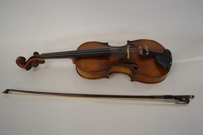 Lot 278 - A small violin, no makers label apparent, 55cm...