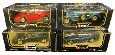 Lot 76 - A collection of boxed Bburago model cars, to...