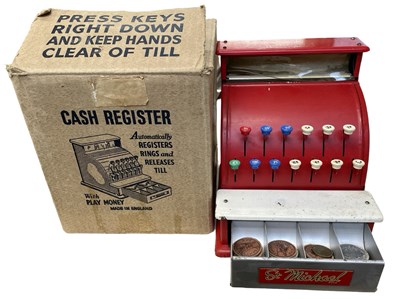 Lot 134 - A vintage St Michael tinplate cash register,...