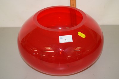 Lot 6 - A modern red Art Glass vase