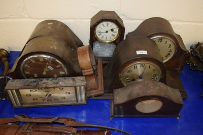 Lot 10 - Group lot of early 20th Century oak cased dome...