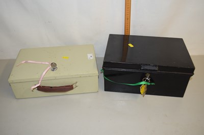 Lot 20 - Two metal cash boxes