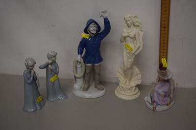 Lot 58 - A group of modern figures to include porcelain...