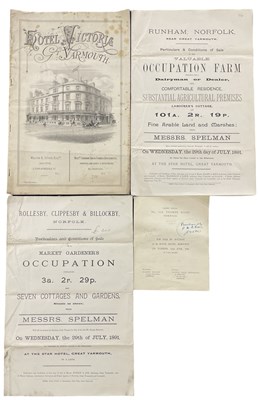 Lot 1062 - ONE PACKET: Sales particulars for various...