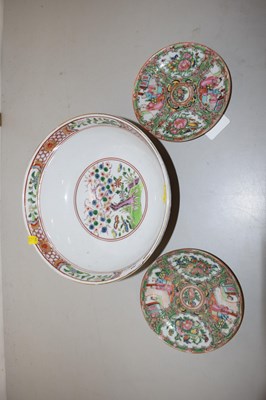 Lot 70 - A pair of 20th Century Chinese Canton saucers...