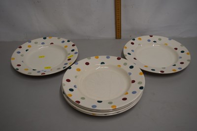 Lot 98 - Six Emma Bridgewater polka dot pattern plates