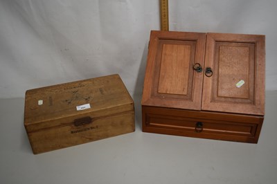 Lot 101 - Wedge formed stationery box and a further...