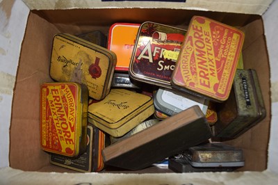 Lot 109 - Box of various vintage tobacco tins