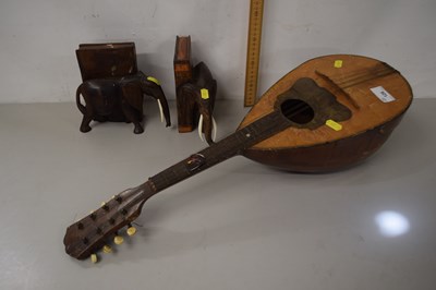 Lot 126 - Vintage mandolin together with a pair of...