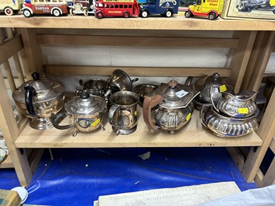 Lot 540 - Mixed Lot: Silver plated tea wares