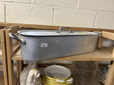 Lot 547 - An aluminium fish kettle