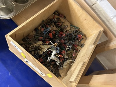 Lot 565 - Box of various die cast, play worn toy...