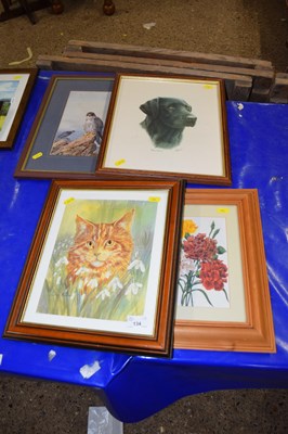 Lot 134 - Group of four various pictures to include...