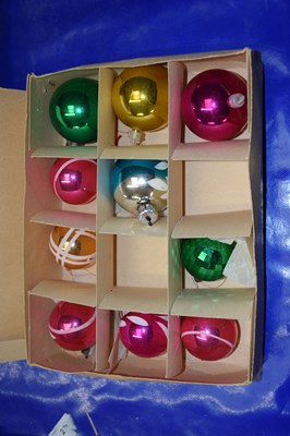 Lot 137 - Box of Christmas baubles