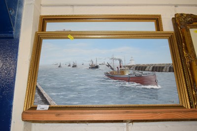 Lot 150 - C Duncan, study of Yarmouth fishing boats...