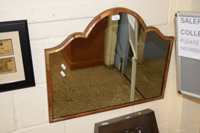 Lot 165 - A walnut framed arch topped wall mirror