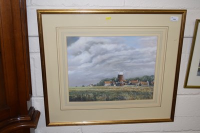 Lot 178 - C Knight, study of Cley Windmill, watercolour,...