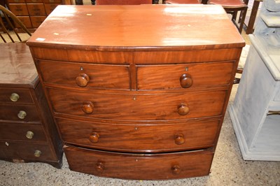 Lot 203 - Victorian Mahogany bow front five drawer chest