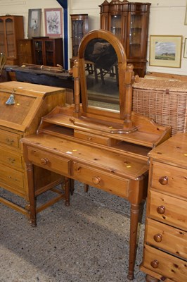 Lot 238 - Pine dressing table with adjustable mirror