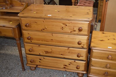 Lot 239 - Modern pine four drawer bedroom chest