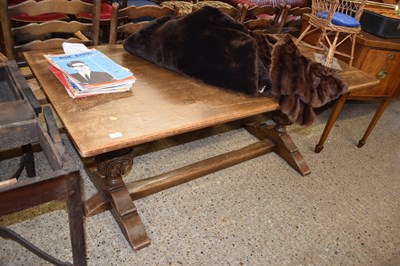 Lot 244 - 20th Century oak refectory dining table