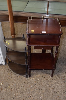 Lot 257 - A telephone table and a corner shelf unit