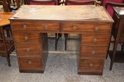 Lot 276 - Late 19th Century mahogany twin pedestal desk