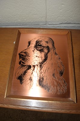 Lot 300 - Copper picture of a Spaniel