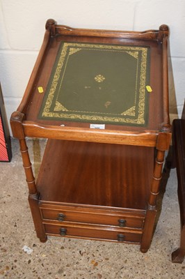 Lot 308 - A reproduction leather topped two drawer...