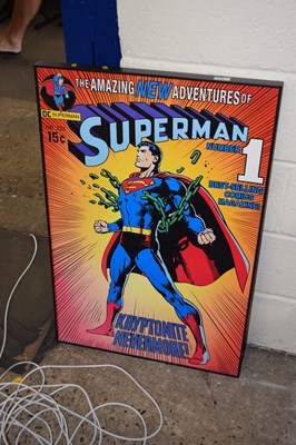 Lot 309 - A framed DC Superman poster