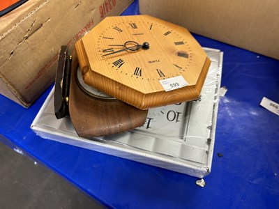 Lot 599 - Three assorted modern clocks